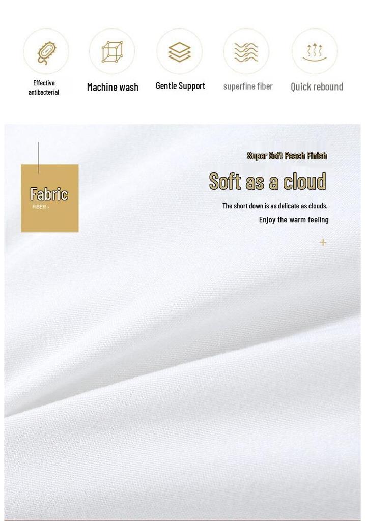 Подушка Hilton из 100% хлопка, гостиничная, с наполнителем из пуха и пера, для взрослых и студентов