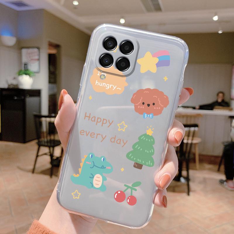 Чехол для Samsung Galaxy M33 5G Милый Кот Мультяшный Защитный Мягкий Силиконовый Чехлы для Телефона Для Samsung M 33 GalaxyM33 Бампер Прозрачный Чехол