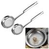 Stainless Steel Colander Strainer Spoon Fine Mesh Handle Oil Filter Food Strainer Kitchen Gadget for Soups Stews Fruits Vegetables