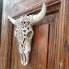 Cow Head Wall Decor Plaque Ornament Hanging Art Crafts Decorative Ox Skull Statue