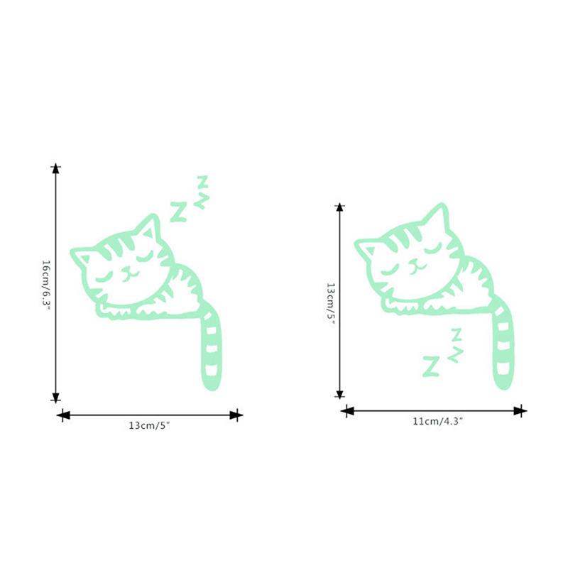 Cat Switch Wall Stickers Glow In The Dark Removable Art Home Room Diy Decor