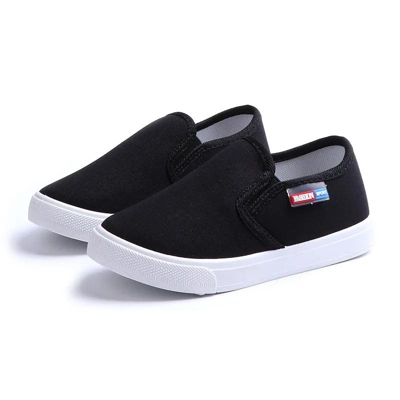 WTEMPO Детская обувь для всех сезонов, для мальчиков и девочек, нескользящая обувь на мягкой подошве на плоской подошве, однотонная детская повседневная легкая обувь