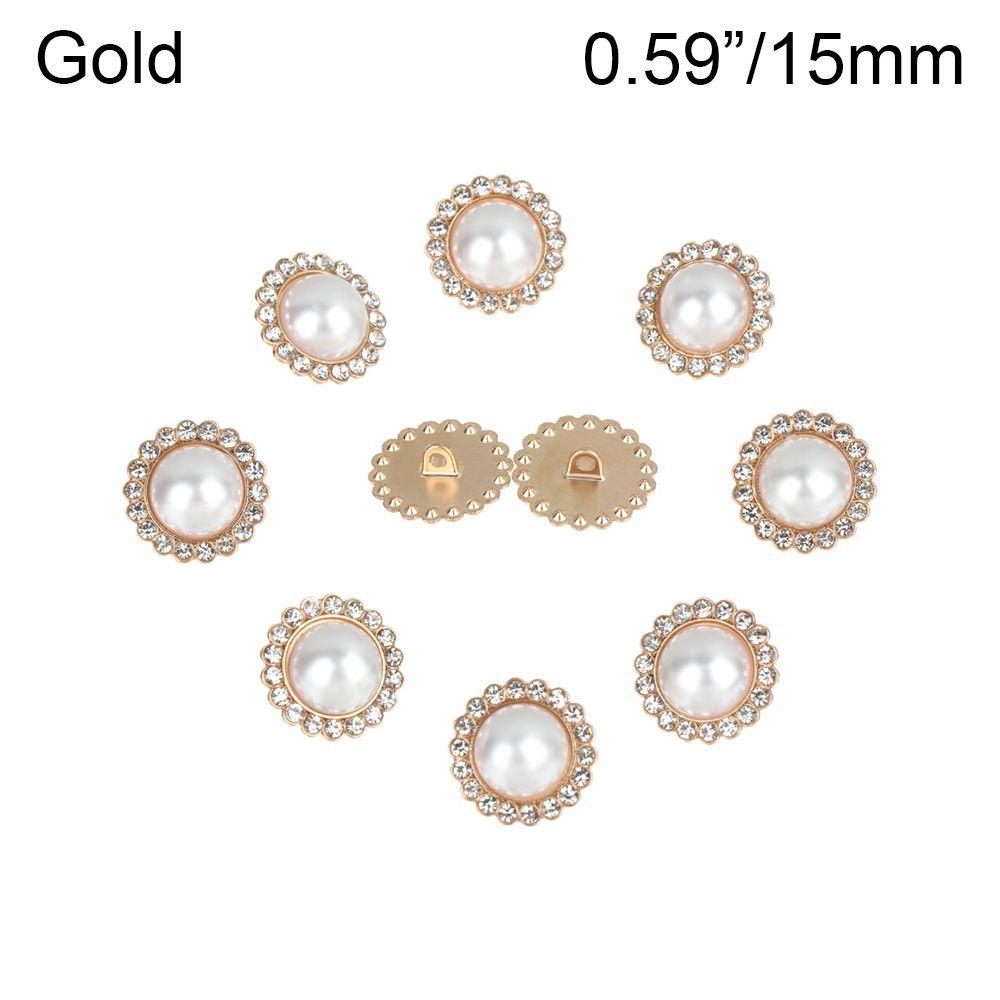Sewing Button DIY Shiny Rhinestone Sewing Accessories Pearl Clothing Buttons Shirt Buttons