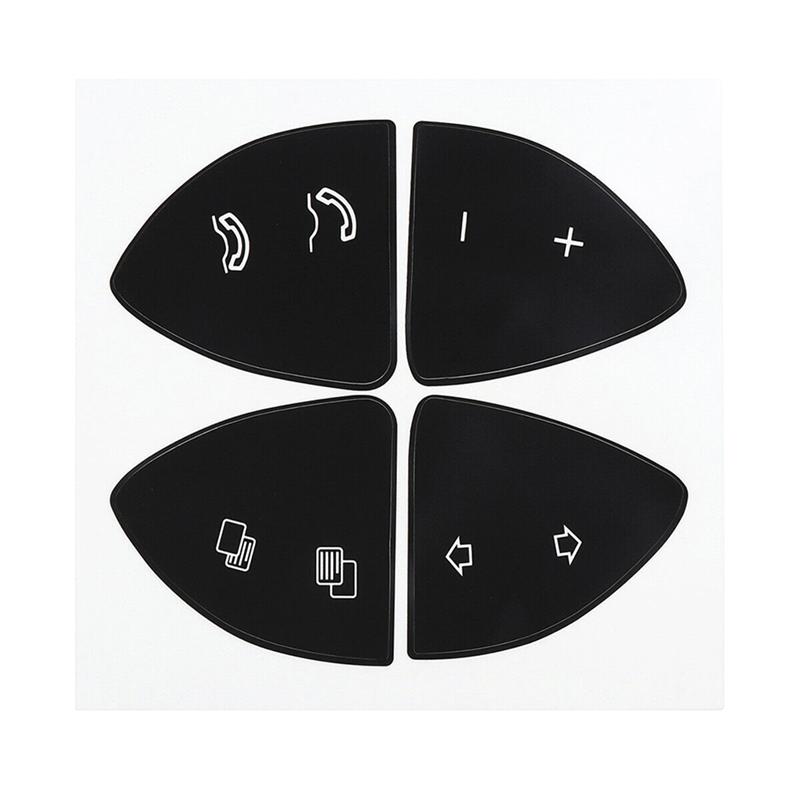 For Mercedes Benz Steering Wheel Button Repair Stickers, Black PVC Decals for W220 S430 S500 S600 CL500 CL600