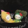 Cute Hello Kitty Broccoli Shrimp Plush Keychain Bag Charm Decoration