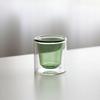 High Borosilicate Double-deck Glass Coffee Cup High Temperature Resistance Color Inner Liner Espresso Cup Insulated Coffee Cup