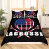 Ice Hockey Duvet Cover Hockey Player Bedding Set Winter Sports Event Comforter Cover Twin Full For Kids Boys Girls Bedroom Decor
