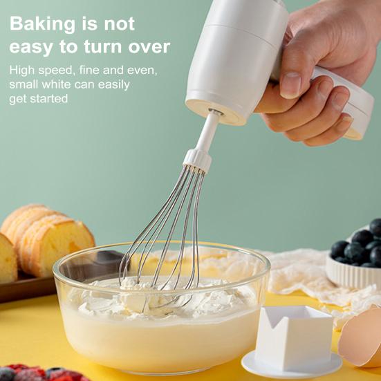 Electric Hand Mixer Cordless Rechargeable Egg Beater Handheld Egg Whisk Kitchen Tool for Baking Cooking