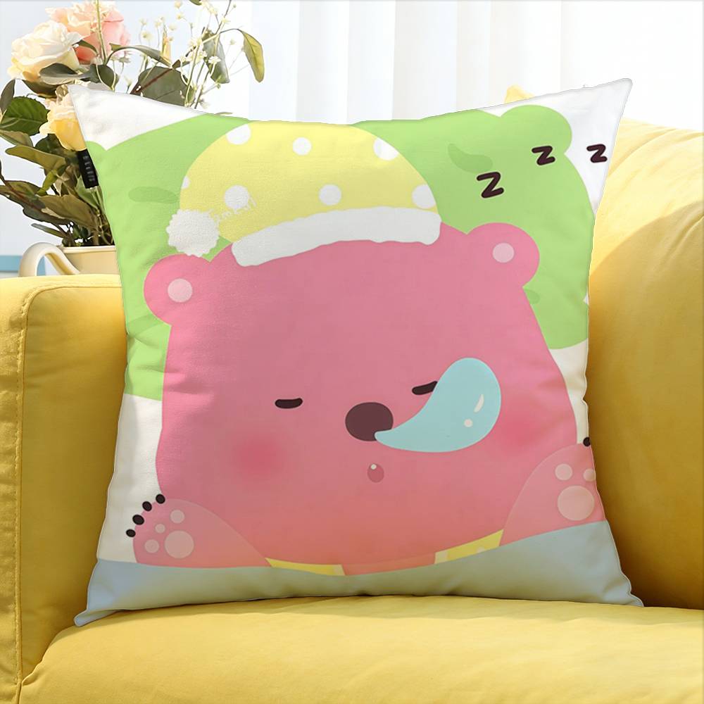 Korea Zanmang L-Loopy Various Sizes Square Pillow Case For Car Home Bedchamber Decor