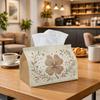 1pc Vintage Botanical Nature Tissue Box | Multi-functional Napkin Dispenser, Two Sizes Available Suitable for Home, Parties, Car Decoration Four Leaf