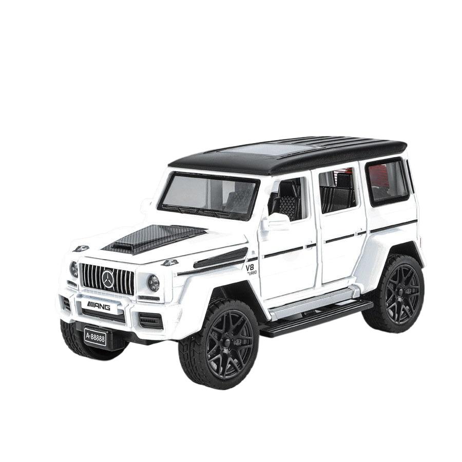 Игрушечная модель автомобиля Benz G63 из сплава в масштабе 1/32 со звуком, светом и пружинным механизмом - Идеальный подарок для детей и автолюбителей - Подлинная