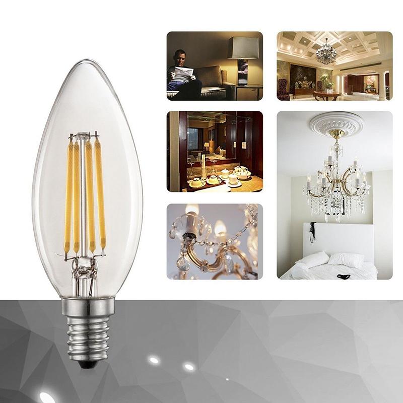 E14 4W ретро Эдисон светодиодная лампа накаливания лампа Ac180-240V стеклянная лампочка новая