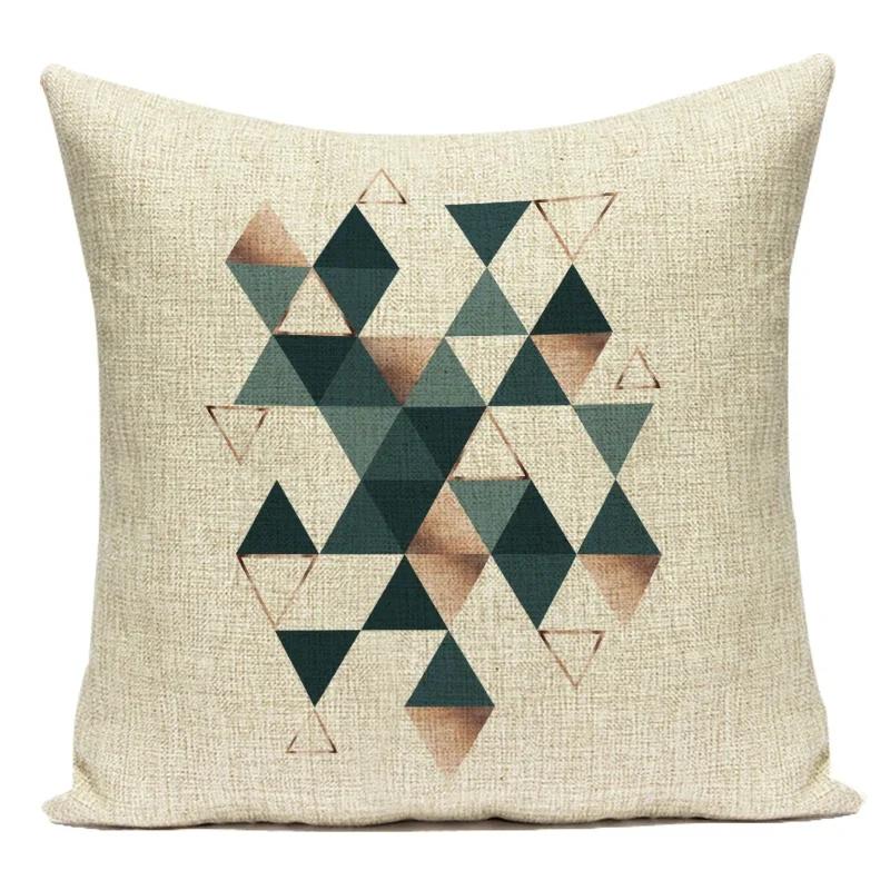 Modern Geometry High Quality Cushion Cover Throw Pillow Polyester Car Sofa Bed Home Decor Triangle Arrow Printed Pillow Case