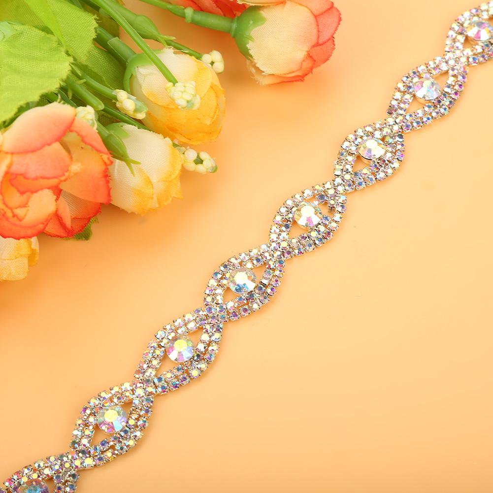 1 ярд сверкающей ленты со стразами, цепочка в виде когтей, декор своими руками, ширина 1,5 см (AB Стразы)