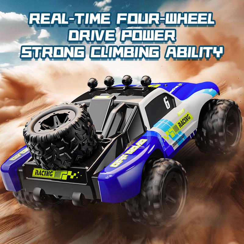 KF19 4WD 1:18 Радиоуправляемая Машинка Внедорожный Грузовик Со Светодиодной Подсветкой 2.4G Высокоскоростные Машинки на Пульте Управления для Детей Игрушки для Развлечений на Открытом Воздухе