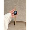 Тонкий кожаный ремешок для Apple Watch Band 44 мм 38 мм 41 мм 49 мм 45 мм Наручный женский браслет IWatch Серии 11 10 9 8 7 6 5 4 SE Ultra 2 3
