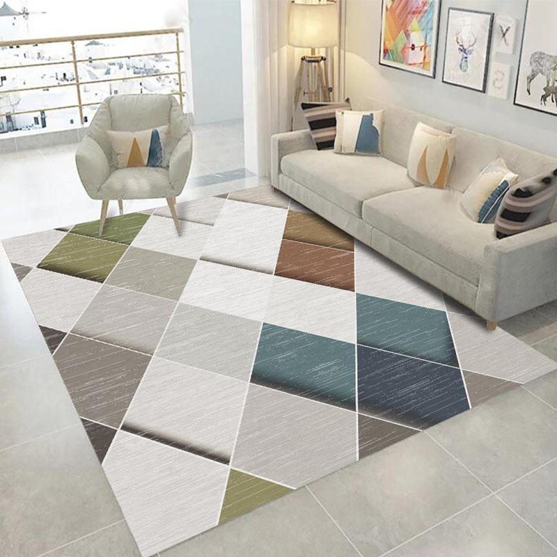 Ковер в скандинавском стиле Домашний Большой Ковер Гостиная Песок Кофейный столик Ковер Напольный коврик Спальня Прикроватный плед Кухонный напольный коврик