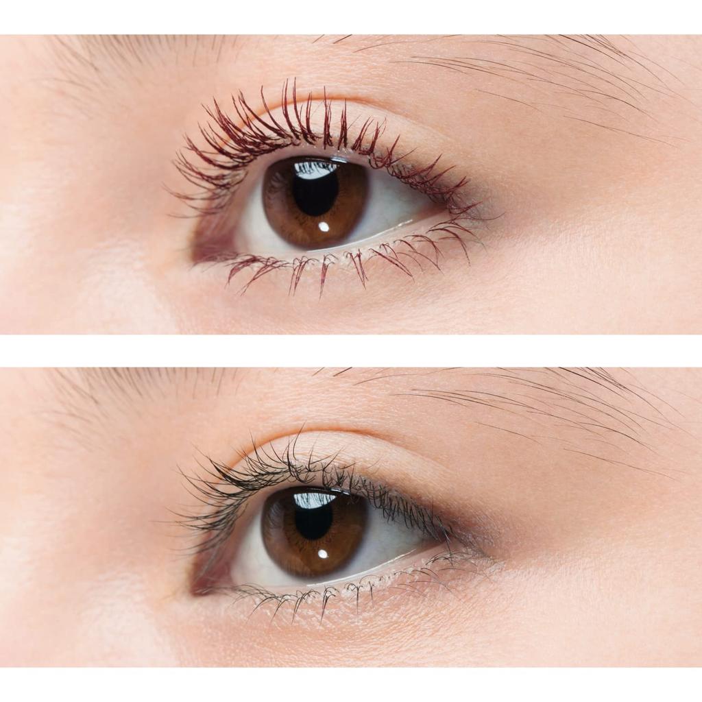 UZU BY FLOWFUSHI Mote Mascara Color Mascara for Eyelash Removes with Warm Hypoallergenic [Burgundy] Care, Water-Resistant, Water, Alcohol-Free,