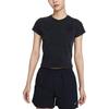 Sportswear Logo Round Neck Pullover Micro-Cut Short Sleeve T-Shirt Women Tops Black HQ6038010