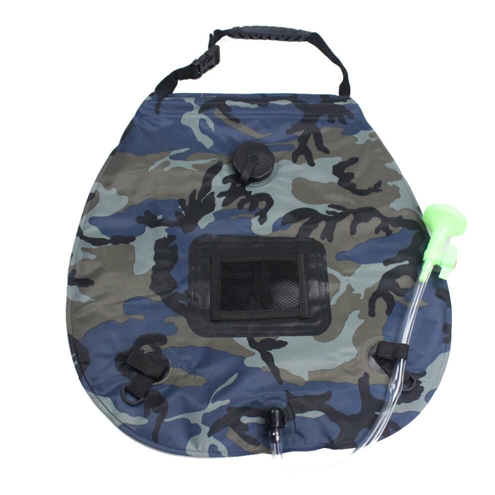 20L Portable Solar Shower Bag with Adjustable Showerhead for Camping & Outdoors