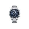 Серия Eco Drive Водонепроницаемость 100 метров Солнечный кварцевый механизм Часы из нержавеющей стали Мужские часы Синие AT8260-85L