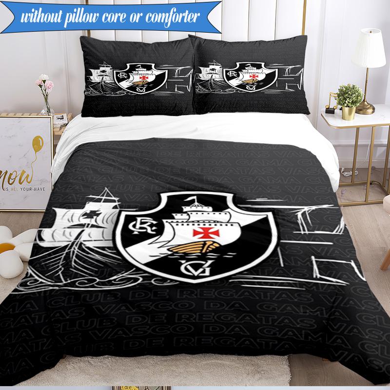 Football Club Emblem 3pcs K-pop music group Bedding set,Ideal for Bedroom, Dormitory,Including Duvet Cover And 2pcs Pillowcases,Fan gifts