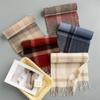 Christmas Wool Scarf for Women, High-quality and Versatile, Plaid Panels, Warm Scarf for Students