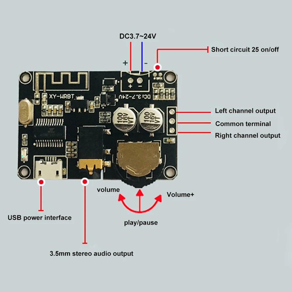 5-1pcs XY-WRBT Bluetooth-Compatible 5.0 Audio Receiver Board Lossless Decoder Bluetooth-Compatible 5.0 Audio Receiver Module