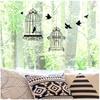 [R5014] - Black 'Bird Cage' Window Stickers - 40x30 Cm (2 Rooms)