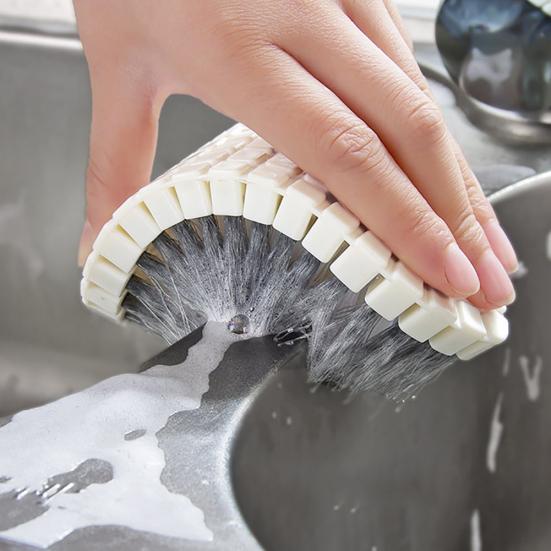 Talos Kitchen Cleaning Washing Sink Basin Floor Bendable Brush Bathroom Scrubber Tool