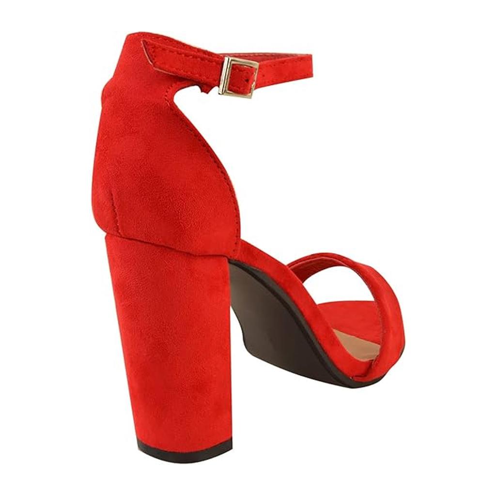 Where's That From Женские/дамские босоножки Skye из замши с пряжкой и блочным каблуком