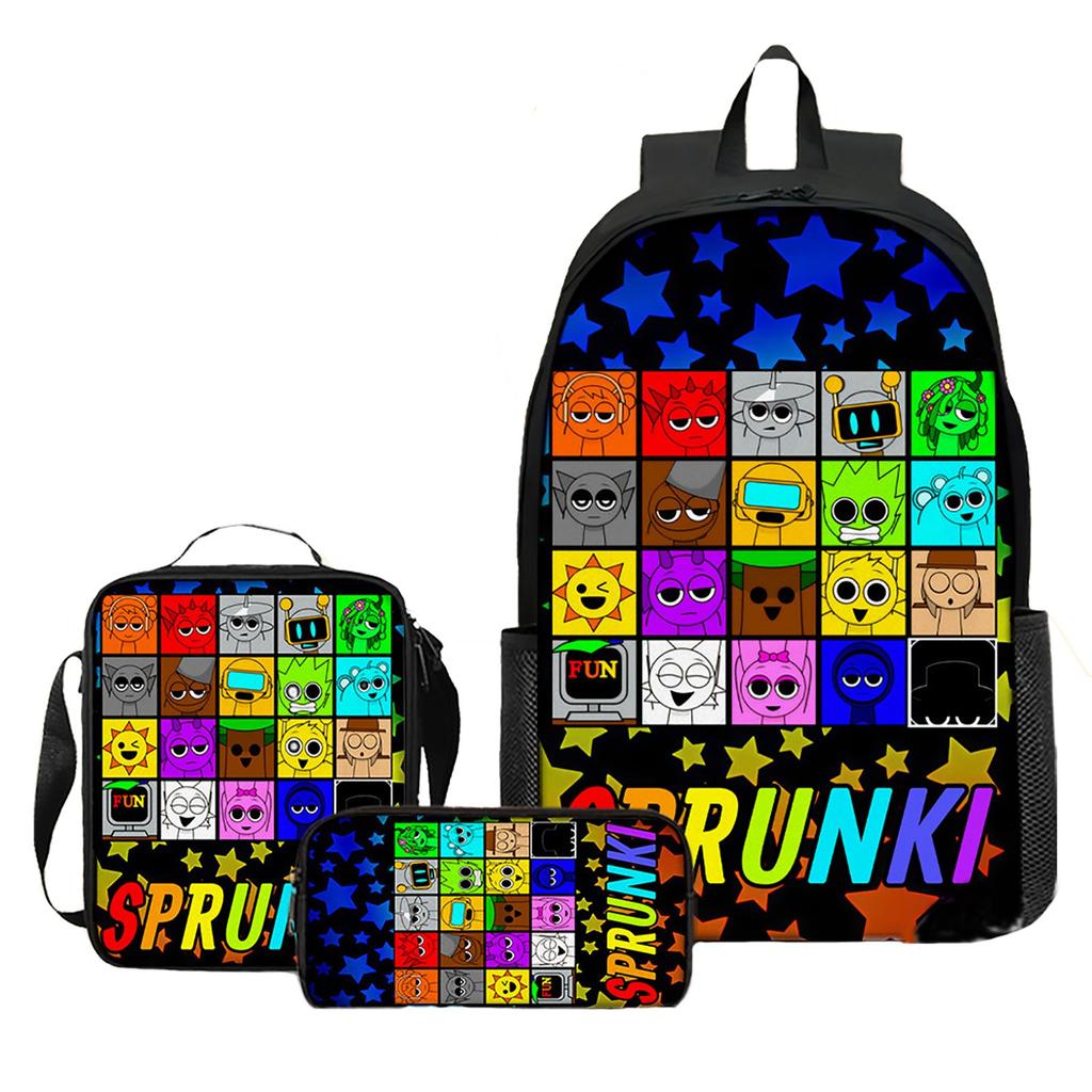Large-capacity Backpack For Primary And Secondary School Students, Cartoon Shoulder Bag And Pencil Case For Children