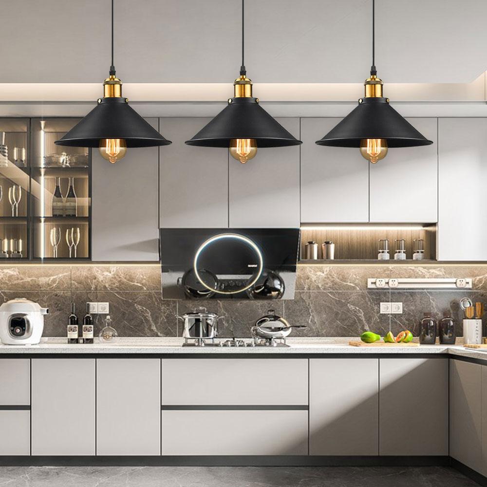 Винтажный подвесной светильник, украшение, винтажный промышленный ретро-подвесной светильник E27, абажур для кухни, столовой, спальни, домашнего освещения