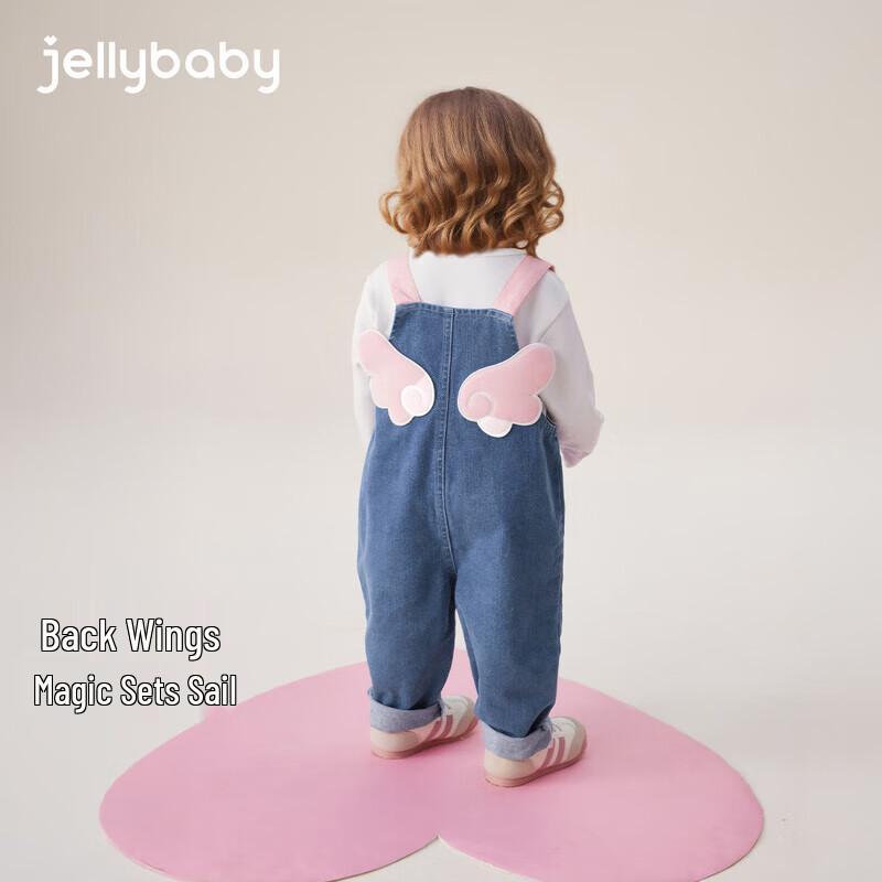 Джинсовый комбинезон для девочек JELLYBABY 7A Антибактериальный
