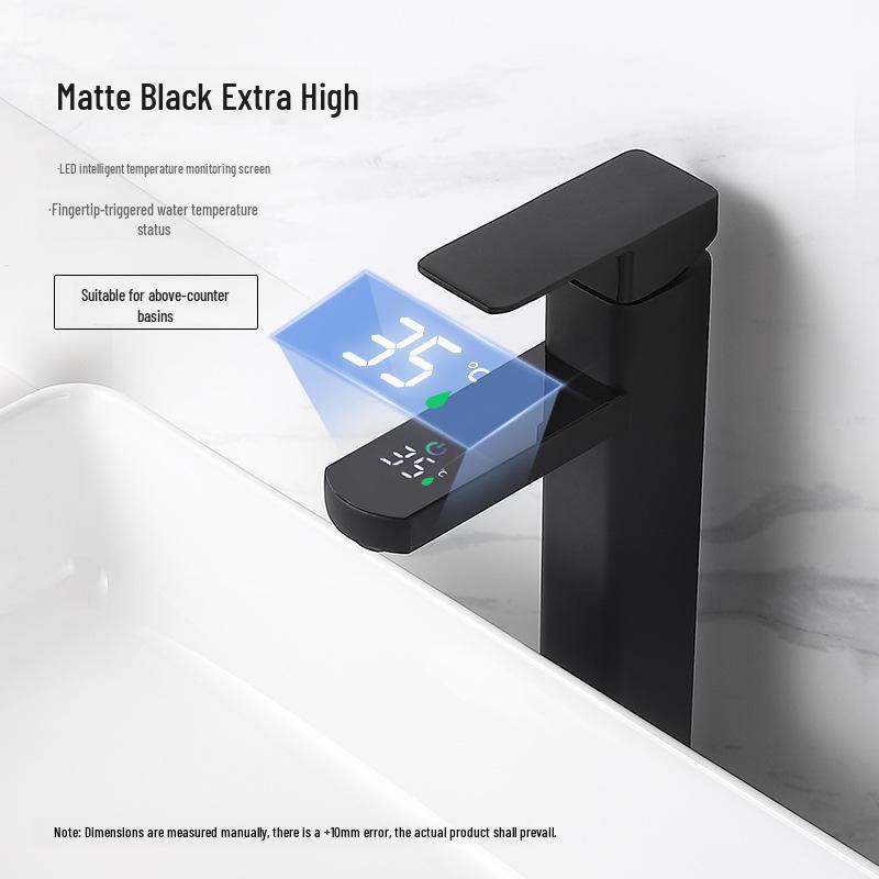 Digital Temperature-Control Faucet for Bathroom Sink