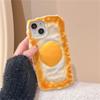 Корейский милый силиконовый чехол с 3d яйцами-пашот для Iphone 14 13 12 11 Pro Max, милый забавный противоударный мягкий чехол с рисунком из мультфильма