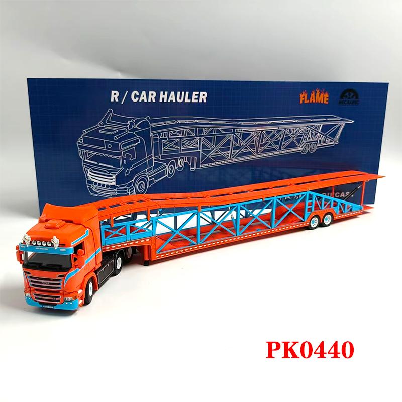 Пламя 1:64 R Прицеп-эвакуатор Коллекция металлических моделей автомобилей Дисплей Игрушка Подарок