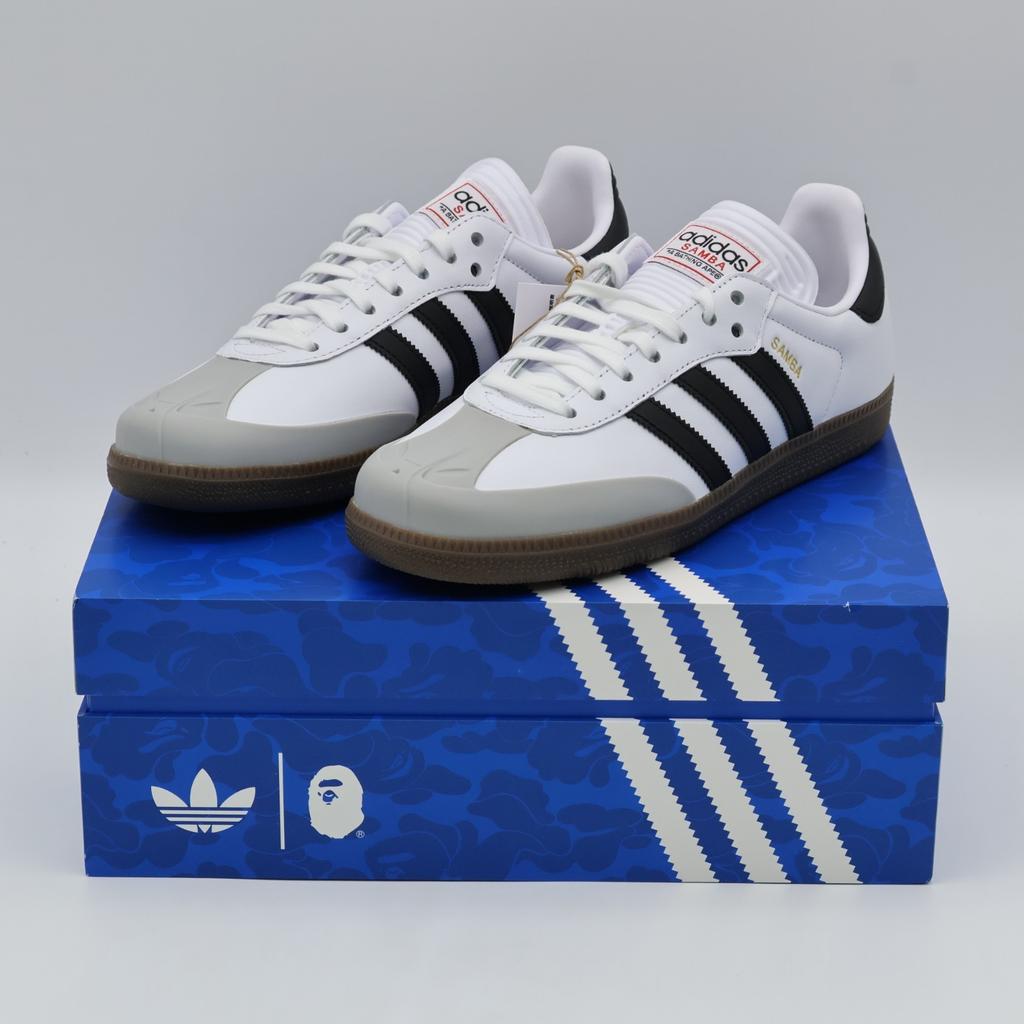 JR9245 A BATHING APE adidas Originals Samba Cloud White Core Black Gum (Мужской)