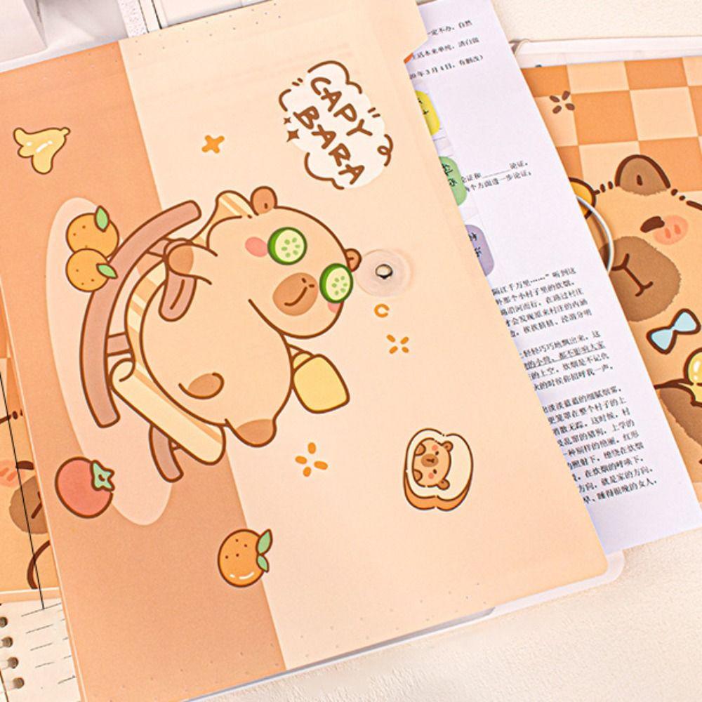 Папка для хранения тестовых документов Capybara, сумка для документов с мультяшным рисунком, новый портфель