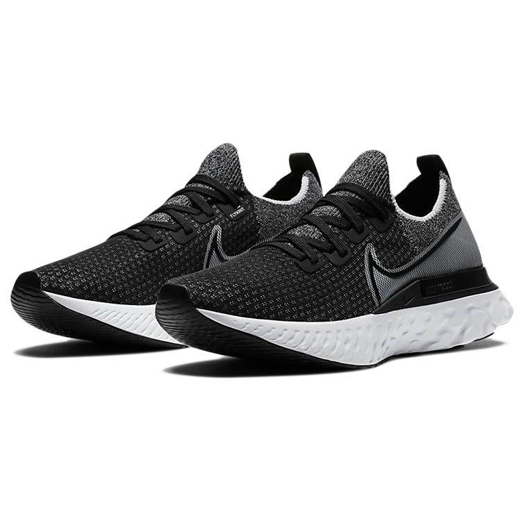 Nike Черно-белые кроссовки унисекс React Infinity Run Flyknit CD4371-012