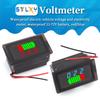 Stlxy voltmeter waterproof car battery level indicator 12V-72V lithium battery capacity meter tester red blue display tester