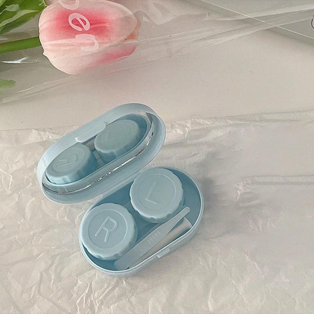 Простая коробка для контактных линз Портативная коробка для ухода за контактными линзами Удобный футляр для контактных линз для студентов