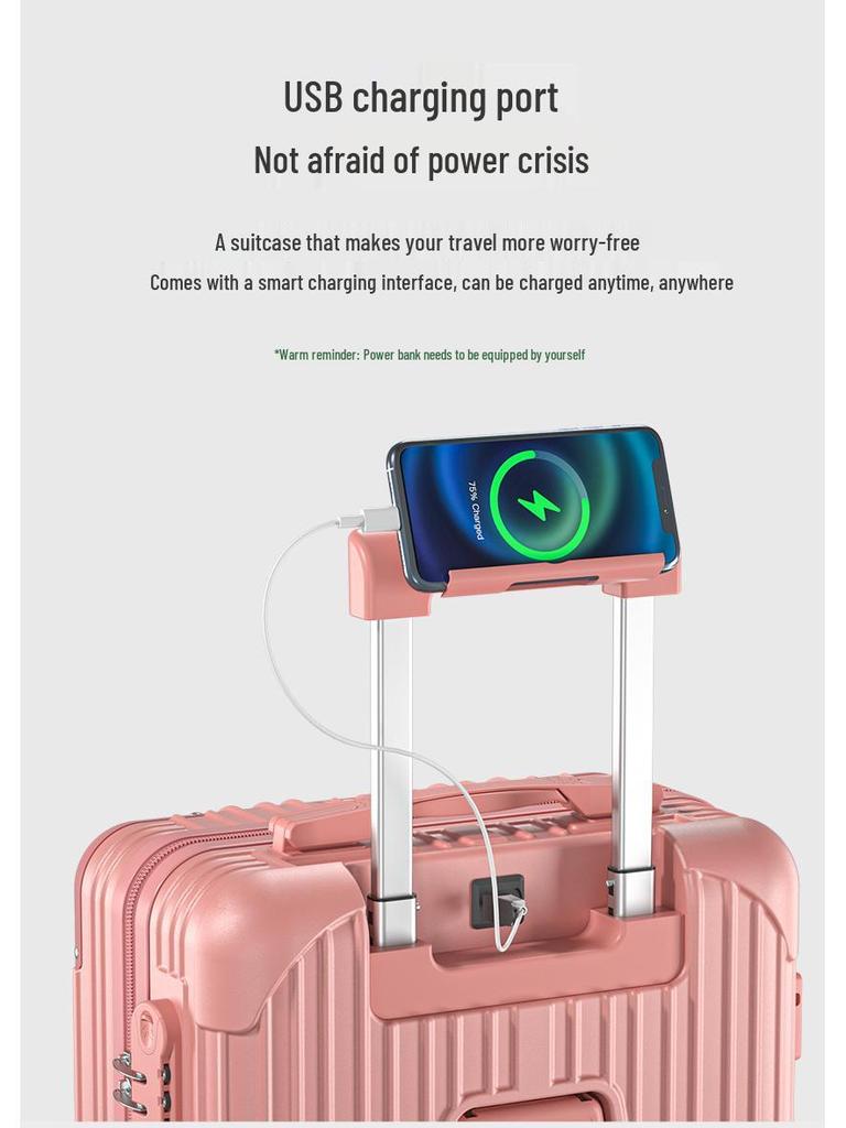 Large 20" & 24" Travel Suitcase with Universal Wheels, Drop-Resistant, Wear-Resistant, Cabin Size, Combo Lock for Women.