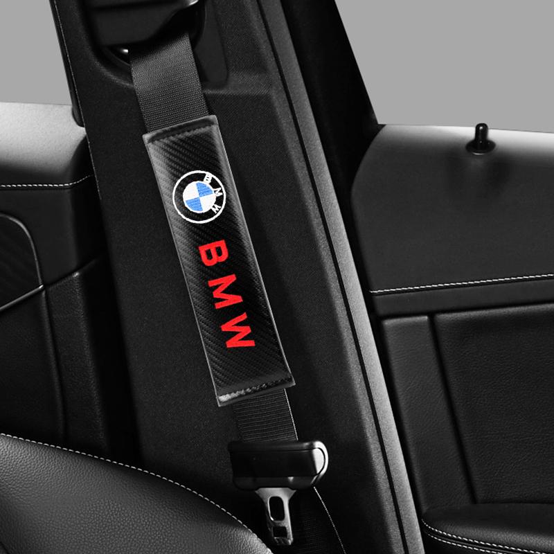 RF8546 Car Seat Belts Covers Padding Carbon Fiber Belt Shoulder Sleeve Printed For BMW M Power Performance E90 E91 E46 E60 AS5