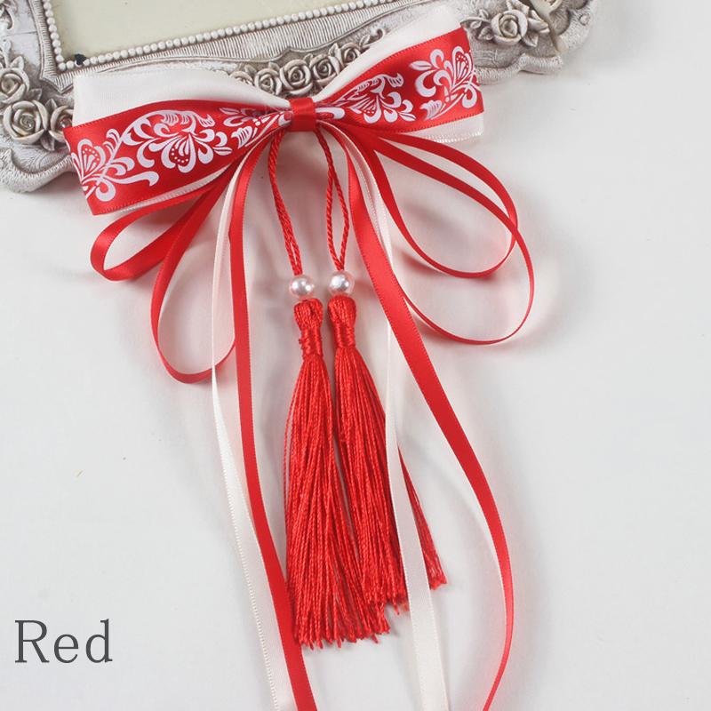 1 шт., длинные ленты в древнем стиле, головной убор, заколка для волос, бант, китайский бант, заколки для волос, свадебные, свадебные