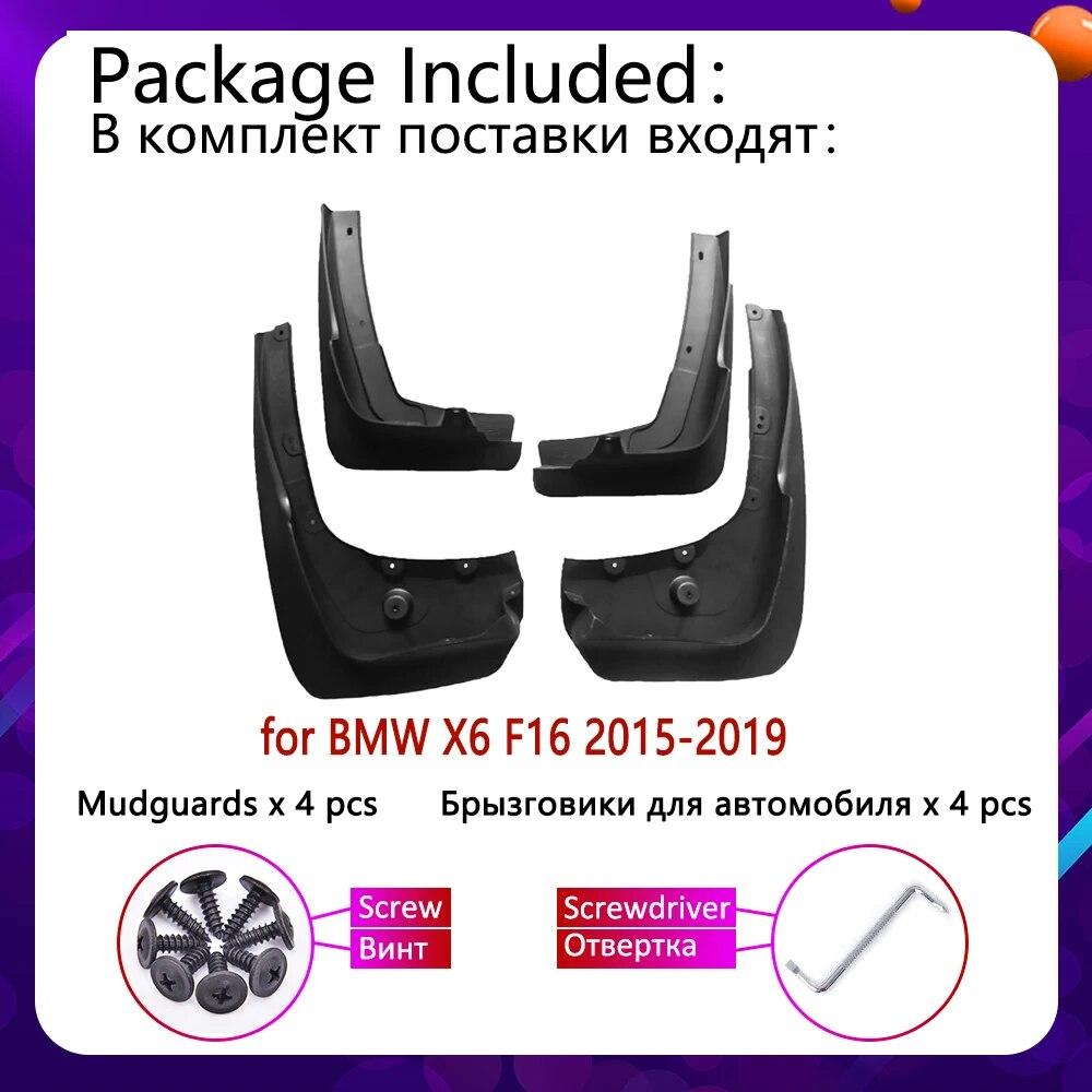 Для BMW X6 F16 2015 2016 2017 2018 Брызговики Крыло Передние Задние Брызговики Брызговики Задние Колеса Автомобильные Аксессуары