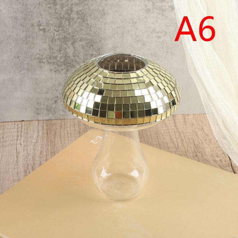 Disco Mushrooms Bedroom Decoration Mirror Vase Mushroom Modern Home Decor Party Decorations Retro Home Decor