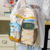Школьная сумка милая студентка высокая ценность мода сладкий рюкзак средняя школа контрастный цвет универсальный студенческий рюкзак