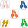 5 Pairs Silicone Ear Plugs Reusable Noise Reducing Waterproof for Swimming Sleeping Work Study Noisy Places