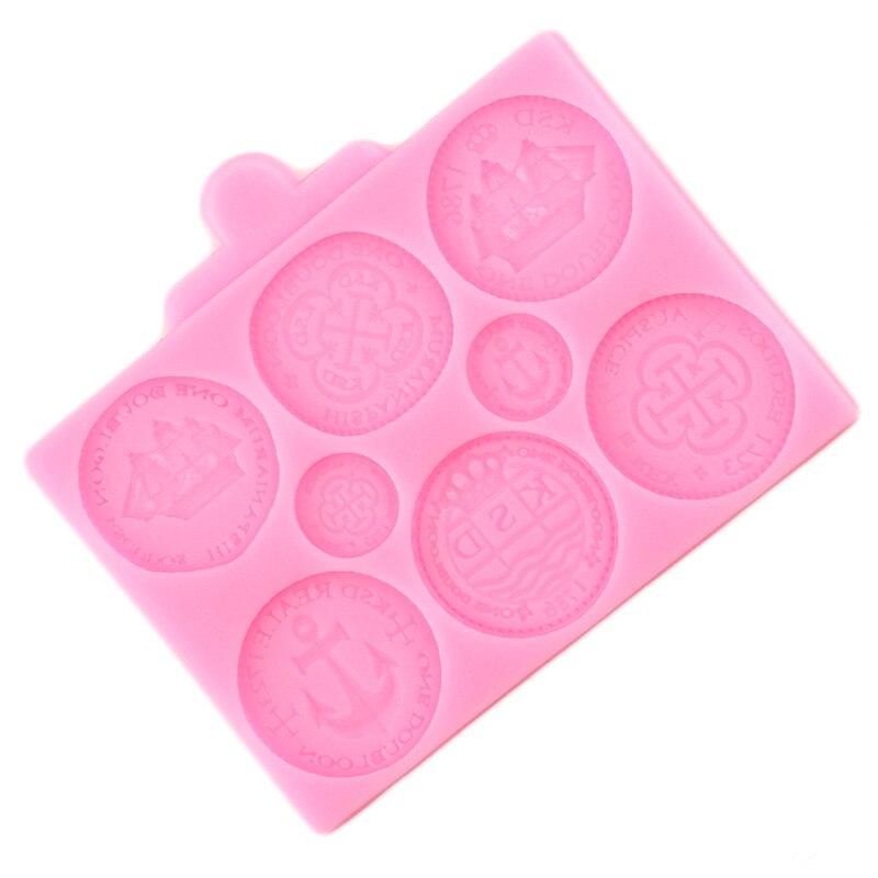 Силиконовые формы с сокровищами и монетами, кекс Топпер, инструменты для украшения торта из помадки, формы для выпечки печенья, конфет, шоколада, мастики